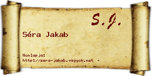 Séra Jakab névjegykártya