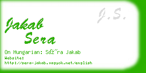 jakab sera business card